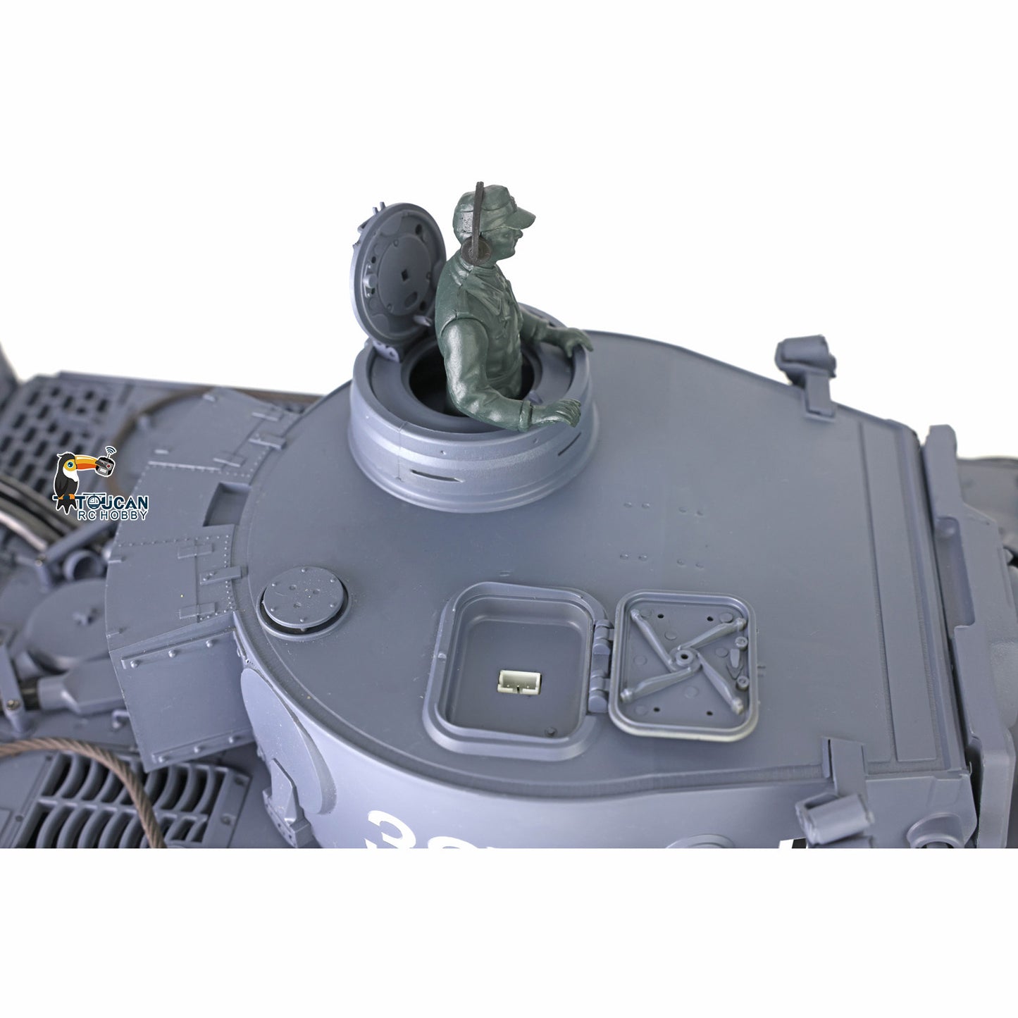 Henglong 1/16 7.0 Plastic Tiger I RC Tank 3818 W/ Metal Steel Gearbox Barrel Recoil 360 Degree Turret Rotation Infrared Combating System