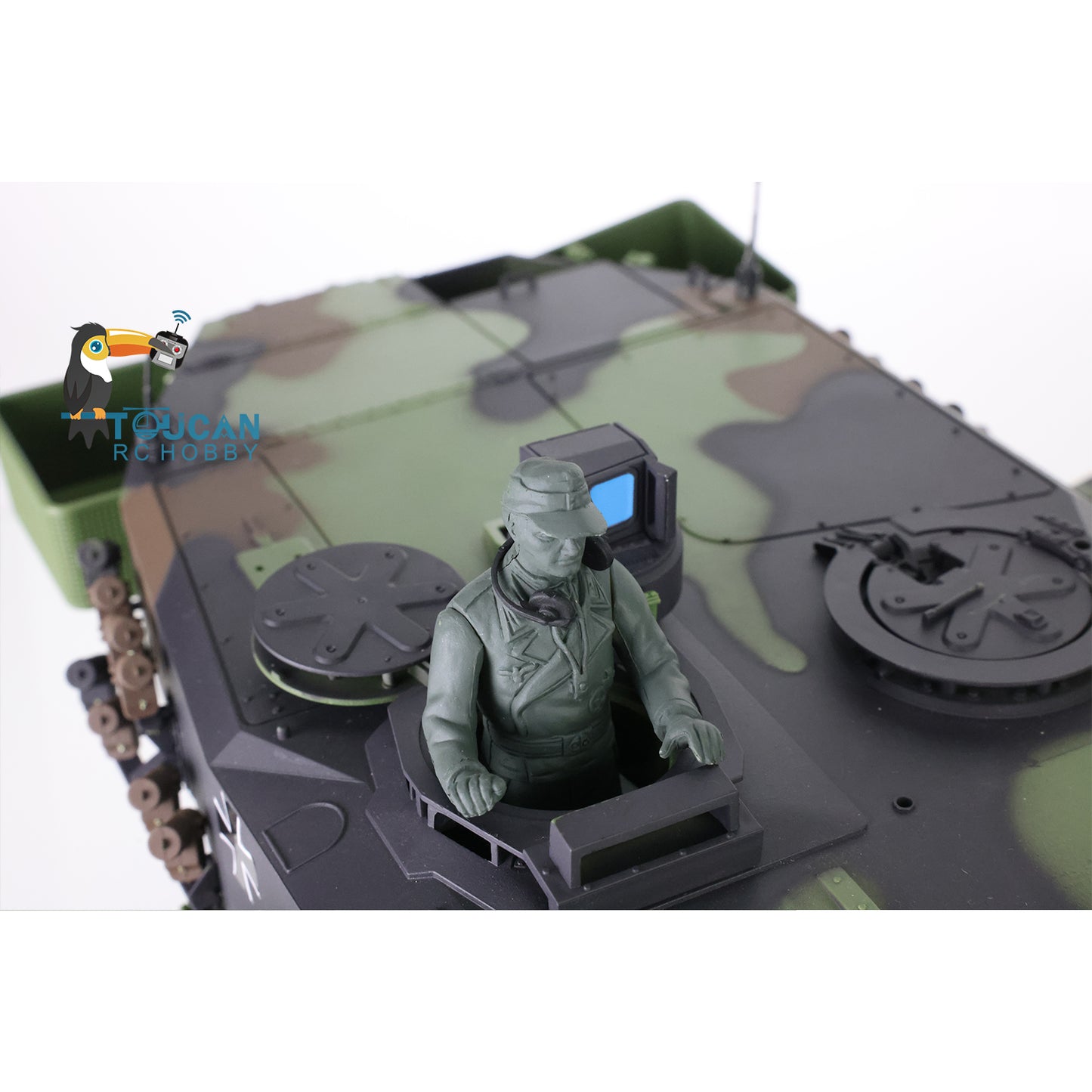 2.4Ghz Henglong 1/16 7.0 Plastic Ver Leopard2A6 RTR RC Tank Model 3889 BB IR Smoke 340 Degree Turret Light Sound Remote Control Military Model