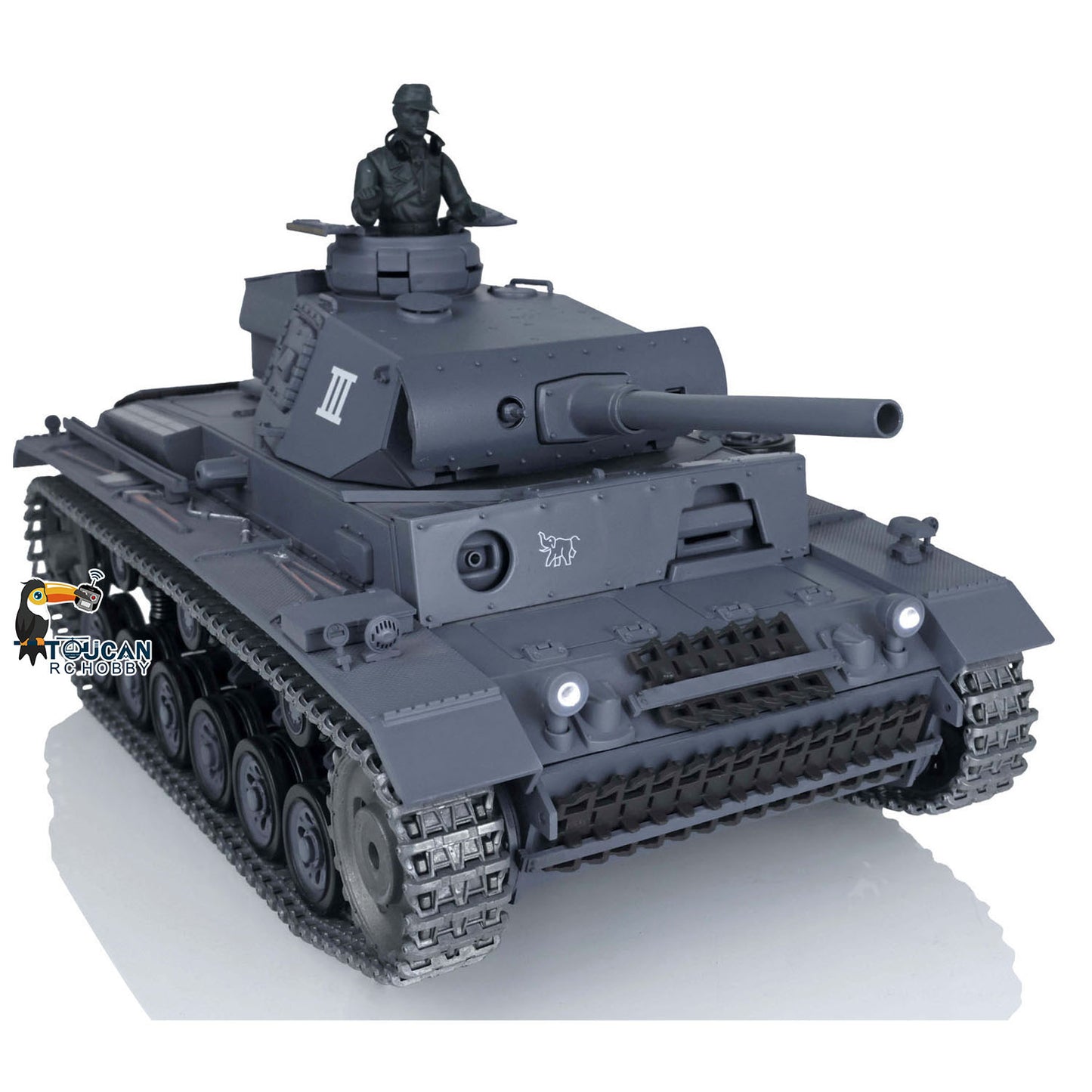2.4G Henglong 1/16 Snow 7.0 Upgraded Panzer III L RTR RCC Radio Control Tank 3848 Metal Tracks Sprocket Wheels Infrared Combating System