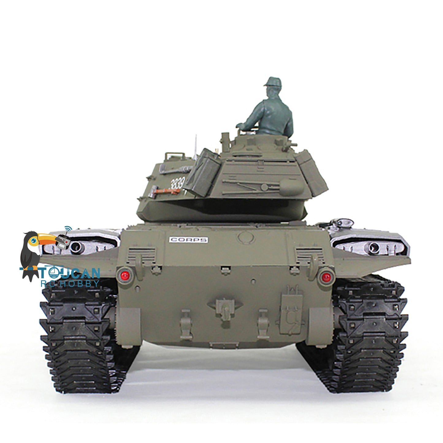 Henglong 1/16 TK7.0 Plastic USA Walker Bulldog M41A3 RTR RC Tank 3839 with Barrel Recoil Infrared Combat Sound Light BB Unit Smoke