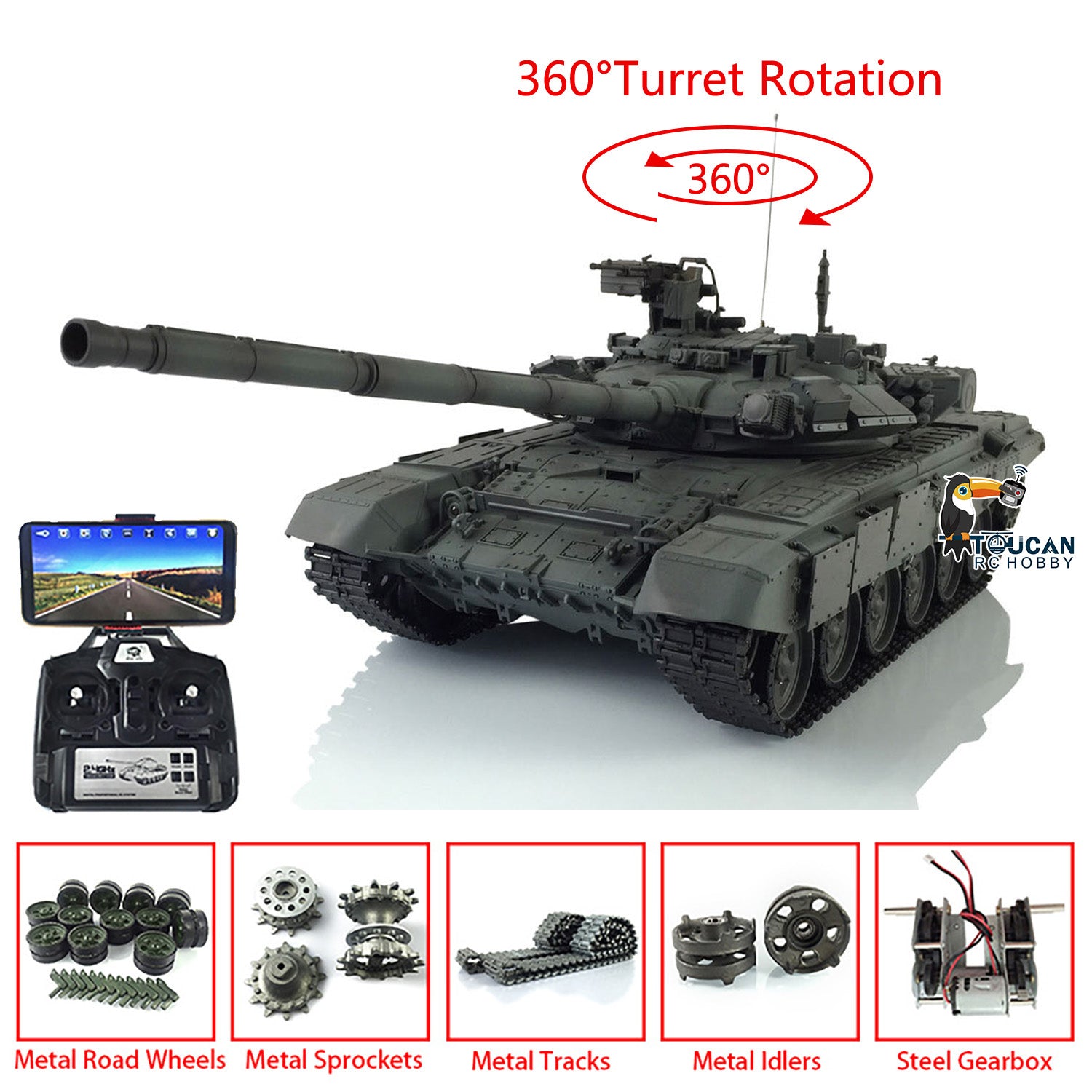 Henglong 1/16 TK7.0 Profession 3938 Russian T90 RTR RC Tank FPV