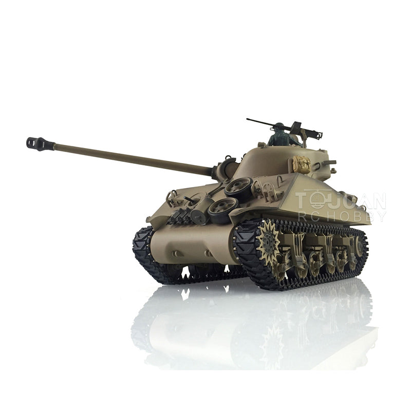 Henglong 1/16 TK7.0 3898 USA M4A3 Sherman RTR RC Tank with Barrel Recoil Smoke 360 Degrees Turret BB IR Metal Tracks Gearbox Drive Idler Wheels