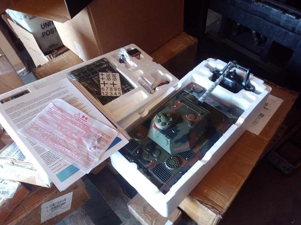 Second Hand US Stock Henglong 1/16 TK7.0 Upgraded RC Tank German Panther Remote Control Tank Model 3819 Metal Idler Sprocket Wheels Tracks