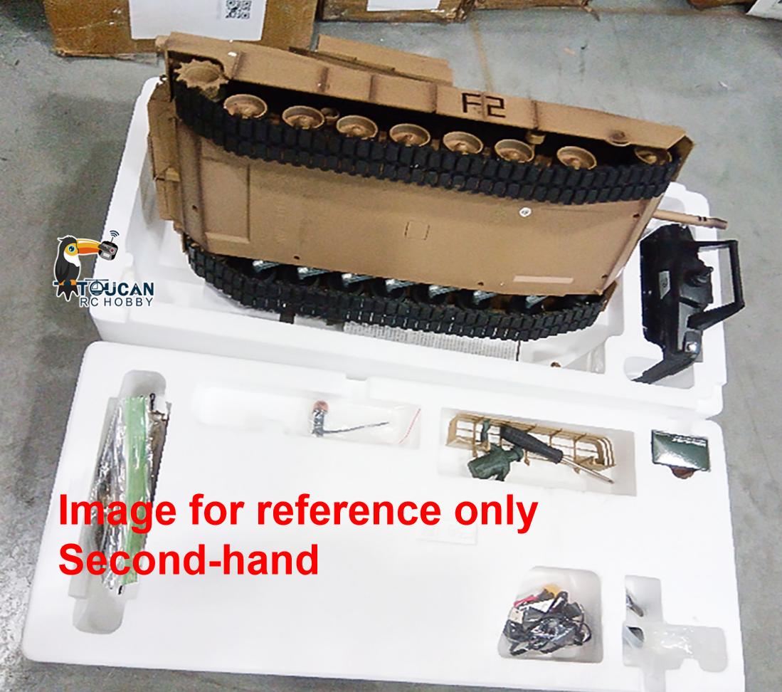 Fast Free Shipping Second Hand US Stock 2.4Ghz Henglong 1/16 Scale 7.0 Plastic Ver M1A2 Abrams RTR RC Tank 3918 Model