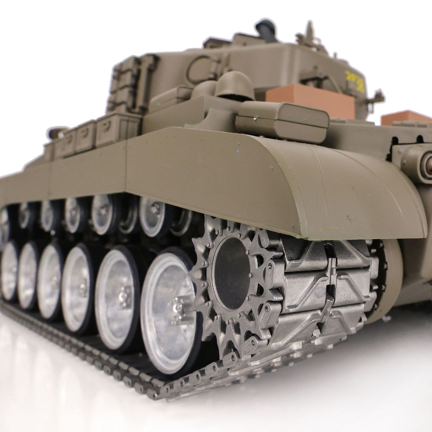 Henglong 1/16 7.0 Customized M26 Pershing 3838 RTR RC Tank FPV BB IR 360 Degree Turret Smoke Metal Tracks Drive Road Idlers Wheels Gearbox