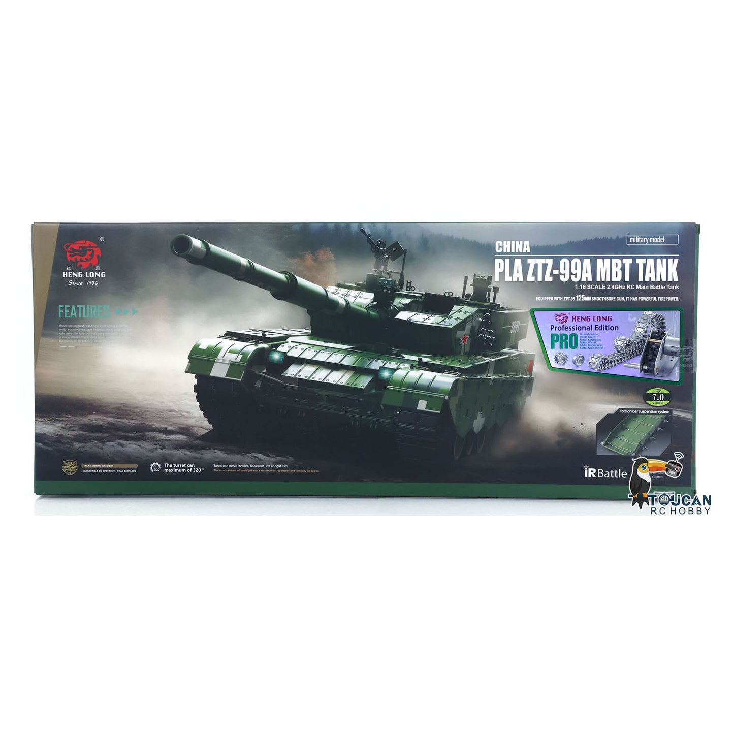 Heng Long 3899A 1/16 Radio Control Main Battle Tank RC Military Model Infrared Combat Smoking Metal Tracks Idlers Road Wheels