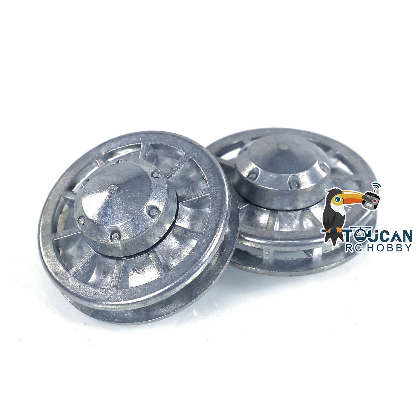 1 Pair Metal Idlers With Wheel Caps Bearings DIY Parts for Heng Long 1/16 RC Battle Tanks German Tiger I 3818 Durable Accessory