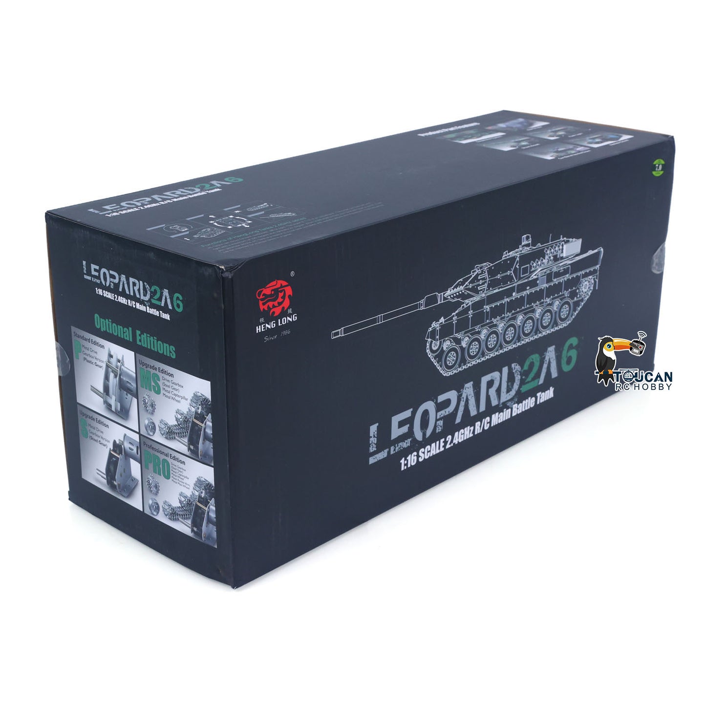 1/16 Remote Control Tank Model Heng Long 7.0 Mainboard Full Metal Chassis IR Barrel Recoil Elevation 550 Motor Steel Gearbox