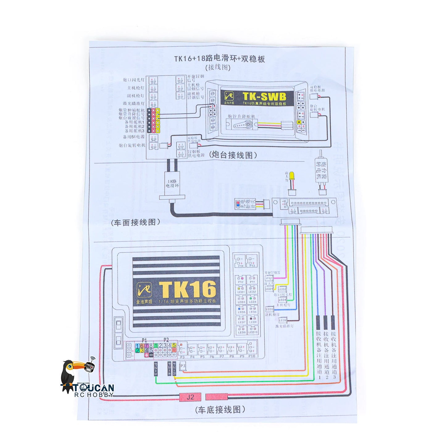 18 Units Electric Slip Ring For 1/16 RC Tank Model Installed TK16 Main Board Modify Turret 360 Degrees Rotation Upgrade Spare Part