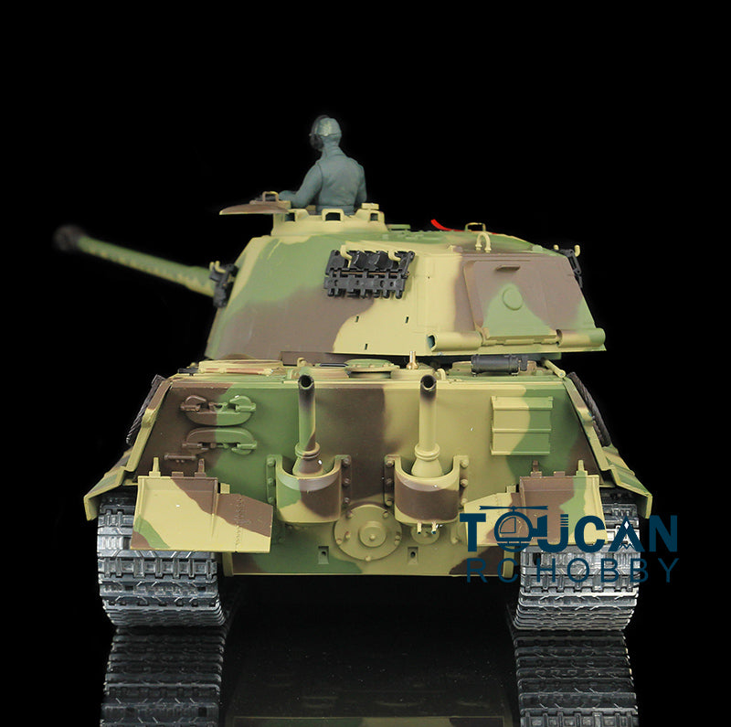 2.4G Henglong 1/16 Yellow 7.0 Upgraded King Tiger RTR RC Tank 3888A Metal Barrel Tracks Sprocket Wheels Infrared Combating System