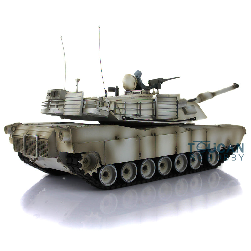 1/16 Scale 7.0 Henglong Upgraded Abrams M1A2 RC Tank RTR 3918 360 Degrees Turret Metal Tracks Rubber Pads Transmitter Main Board