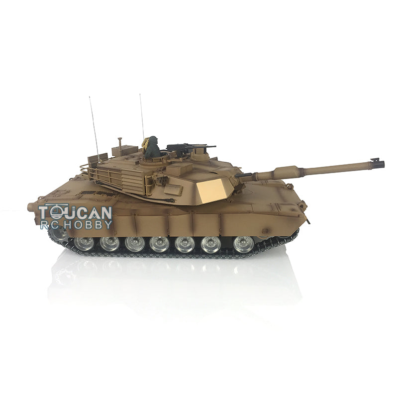 1/16 7.0 Henglong Abrams M1A2 RTR RC Tank 3918 With 360 Degrees Turret Barrel Recoil Metal Tracks Wheels Rubber Pads Model
