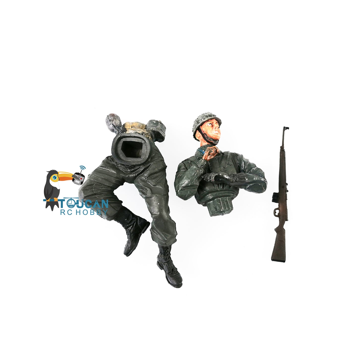 Male Resin German Soldier Figure Decoration Spare Parts For DIY Henglong 1/16 Scale RC Remote Control Tank Model