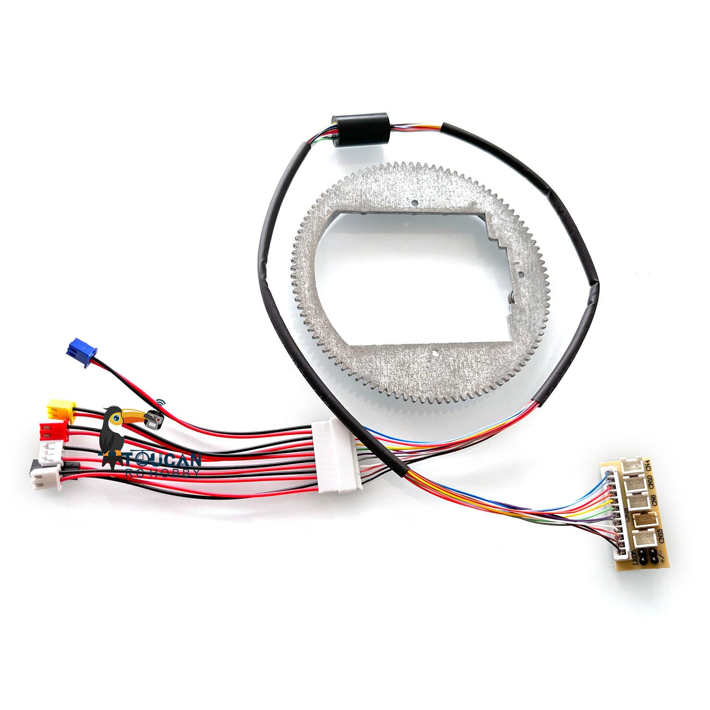 1/16 Scale Electric Slip Ring And Metal Small Gear for Heng Long TK7.0 Main Board RC Tank Upgrade Refit 360Turret Rotation