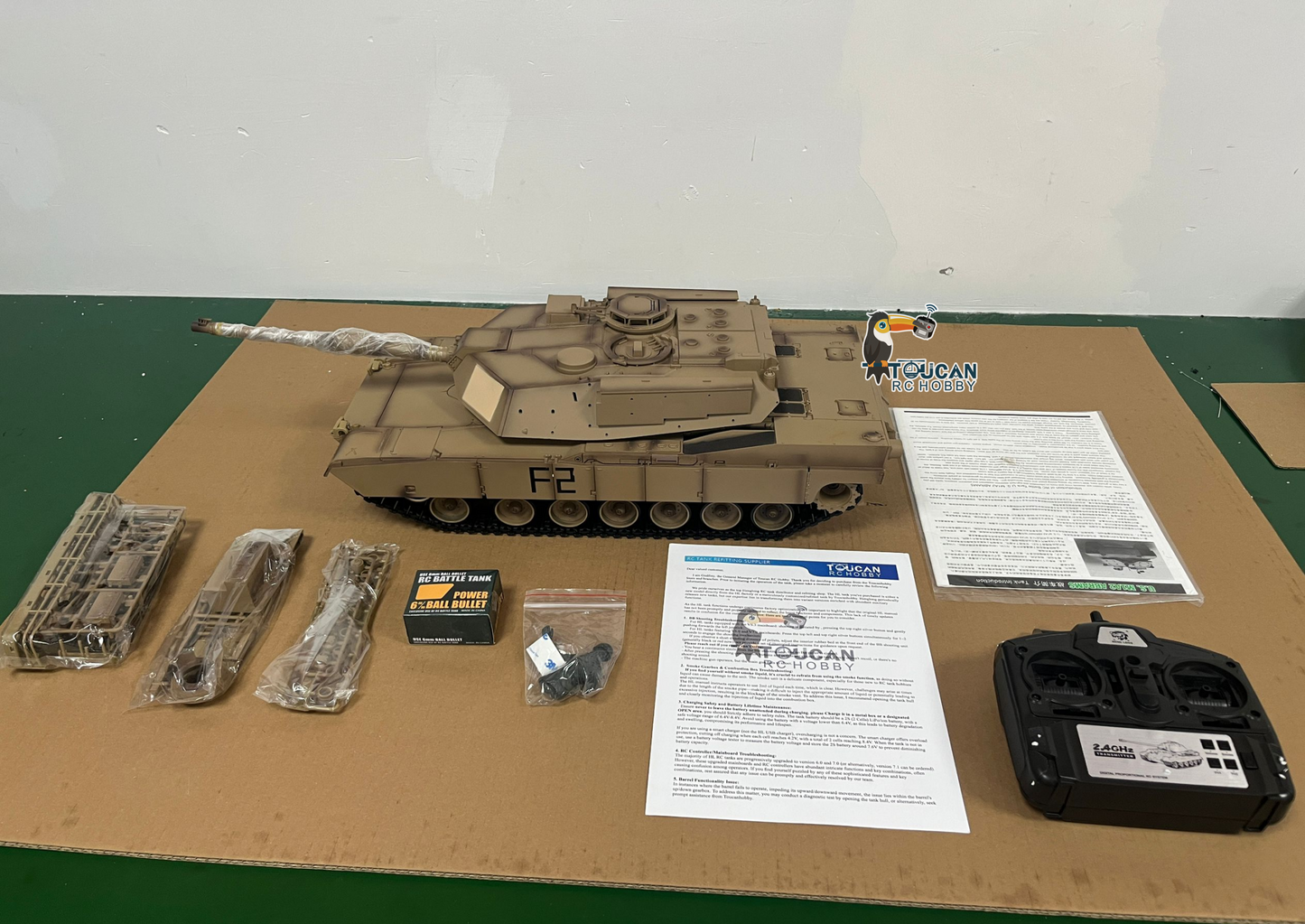 CN Stock Second-hand Henglong 1/16 Scale 7.0 Plastic Ver M1A2 Abrams 3918 RTR RC Tank Model