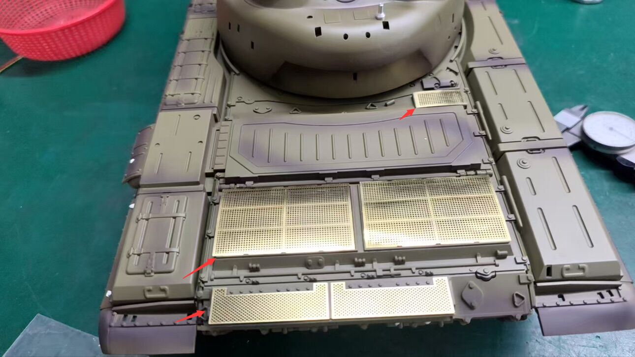 Upper Hull Metal Guard Plate Mudguard for 1:16 DIY Henglong Remote Control Battle Tank Model Russian 3939 3938 T72 T90 Parts