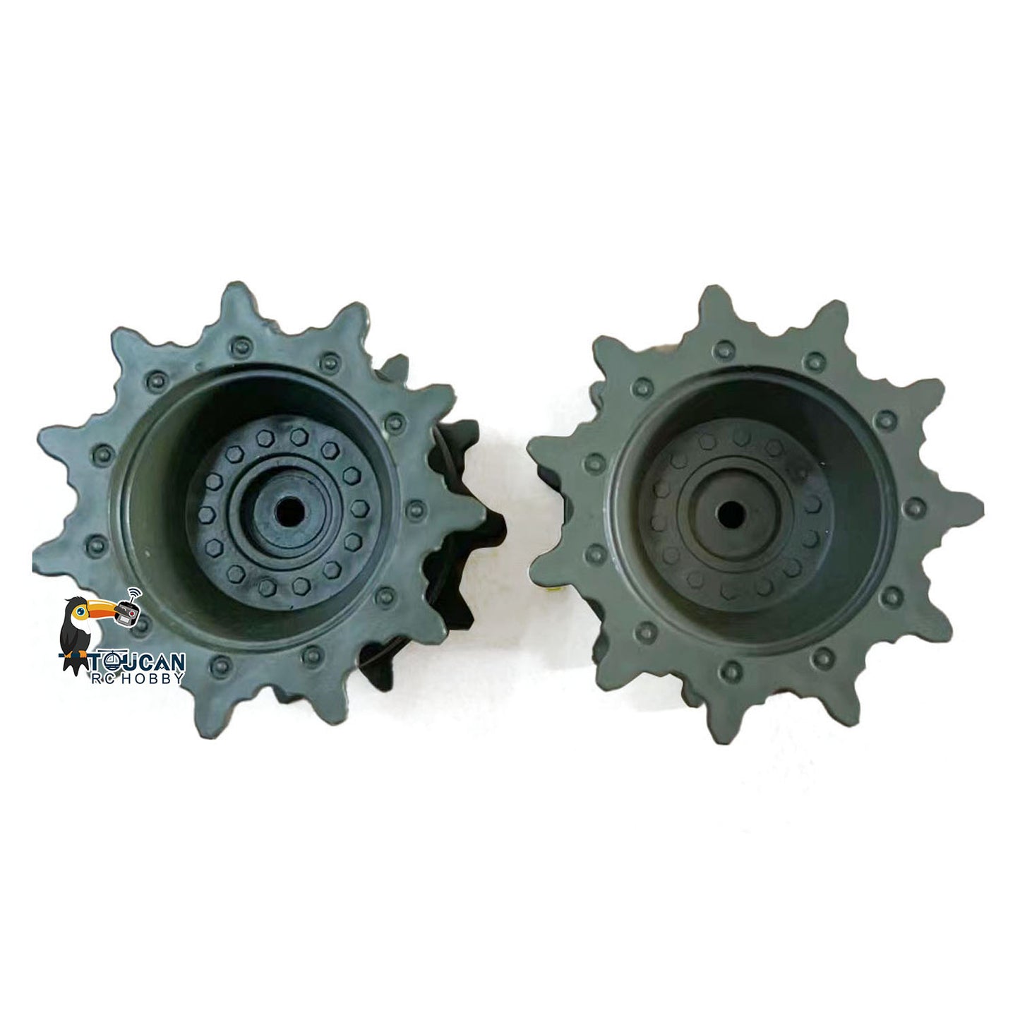 Henglong 1/16 USA M1A2 Abrams RC Tank 3918 Plastic Sprockets Driving Wheel Green