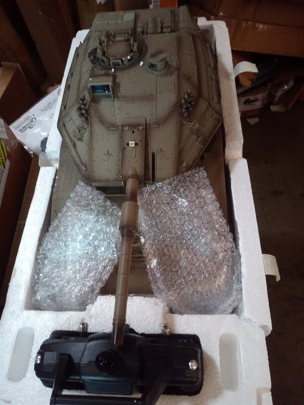 Second Hand US Stock Heng Long Full Metal 1/16 RC Battle Tank IDF Merkava MK IV 3958 Smoke Unit BB Shooting lnfrared Fighting Lights