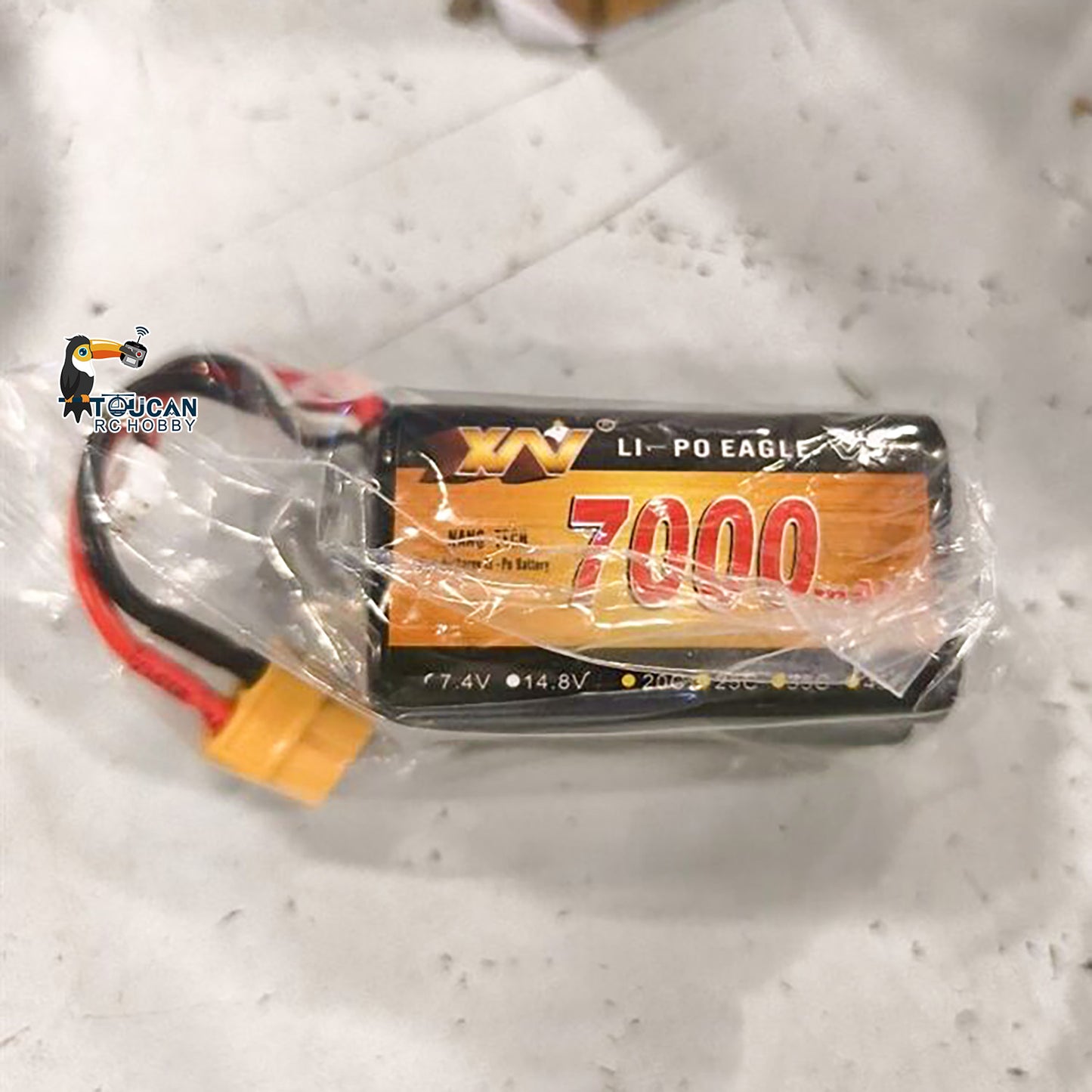 Second Hand CA Stock 7.4V 7000mAh LiPo Battery for HengLong 1/16 3848/3849/3868/3938/3939 RC Tank Panzer III L H German Stug III T72 T90 Model