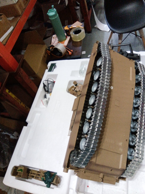 Fast Free Shipping Second Hand US Stock Henglong 1/16 Scale 7.0 Customize Abrams RC Tank 3918 360 Degrees Turret Barrel Recoil
