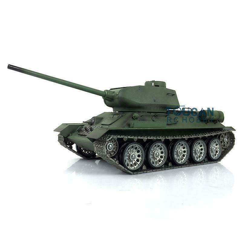 US Warehouse 1/16 7.0 Henglong 3909 Soviet T34-85 RC Tank Infrared Combating Smoking 360 Degree Metal Wheels Barrel Recoil Mainboard
