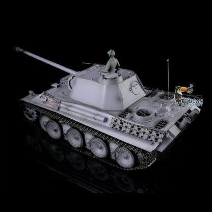 2.4G Henglong 1/16 7.0 Plastic German Panther G RTR RC Tank Model 3879 BB Smoke Infrared Combating Unit Smoke Light Sound 340 Degree Turret Metal Barrel