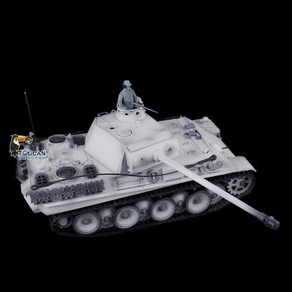2.4G Henglong 1/16 7.0 Plastic German Panther G RTR RC Tank Model 3879 BB Smoke Infrared Combating Unit Smoke Light Sound 340 Degree Turret Metal Barrel