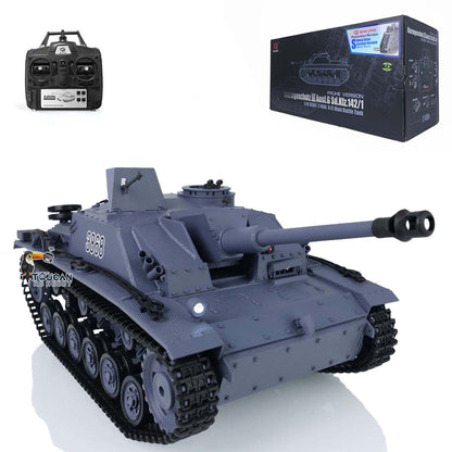 2.4G Henglong 1/16 Scale 7.0 Plastic German Stug III RTR RC Tank Model 3868 Remote Control Vehicle Metal Barrel Infrared Combating System