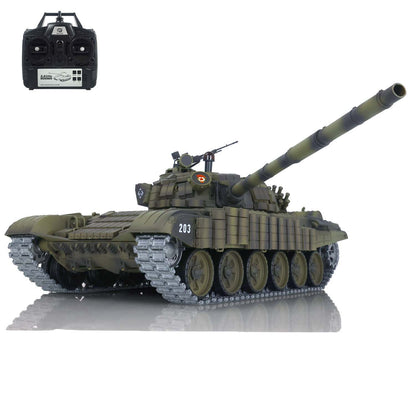 TK7.0 Heng Long 1/16 Scale 3939 T72 RC Tank BB IR Smoke Armor Set Sound Light Metal Drive Idler Wheels Gearbox