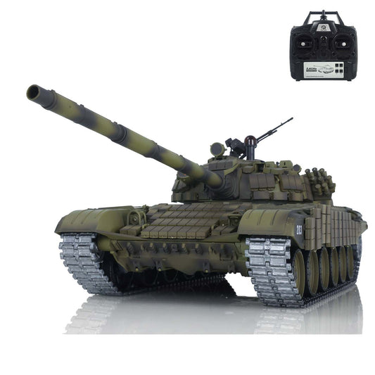 TK7.0 Heng Long 1/16 Scale 3939 T72 RC Tank BB IR Smoke Armor Set Sound Light Metal Drive Idler Wheels Gearbox