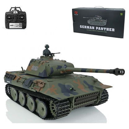 US Stock Henglong 1/16 2.4Ghz 7.0 Plastic Ver German Panther V 3819 RTR RC Tank Model Smoke BB Infrared Combat Smoke Sound Light