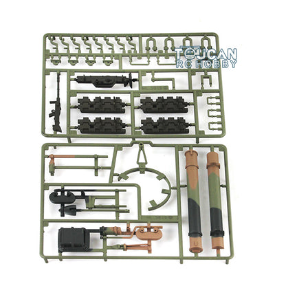 Plastic Front Armours Decoration Parts Bag Decal Paste Sticker For Henglong 1/16 Scale German PanTHer V RC Tank 3819 Accessories