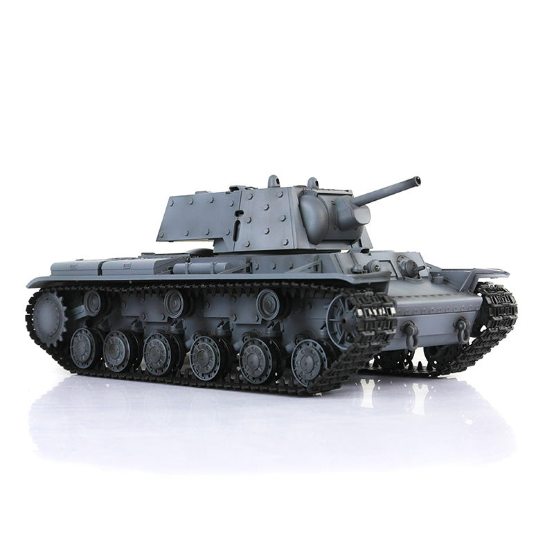 2.4G Henglong 1/16 7.0 Upgraded Soviet KV-1 3878 RTR RC Tank BB IR Light Sound Smoke 340 Degree Turret Metal Drive Idler Wheels Tracks Gearbox