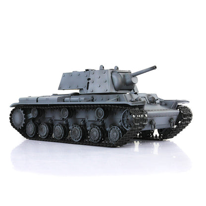 2.4G Henglong 1/16 7.0 Upgraded Soviet KV-1 3878 RTR RC Tank BB IR Light Sound Smoke 340 Degree Turret Metal Drive Idler Wheels Tracks Gearbox