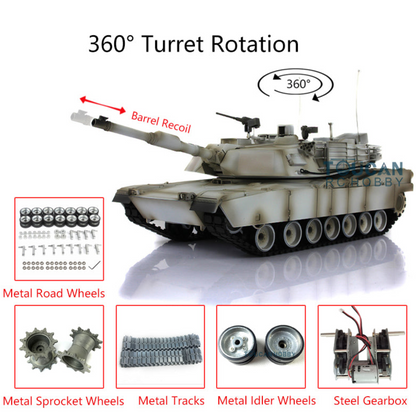 $40 OFF 11.11 Flash Sale Henglong 1/16 TK7.0 Professional 3918 USA Abrams RTR RC Tank 360 Degrees Turret Barrel Recoil BB IR Smoke Metal Sprockets Idlers Road Wheels