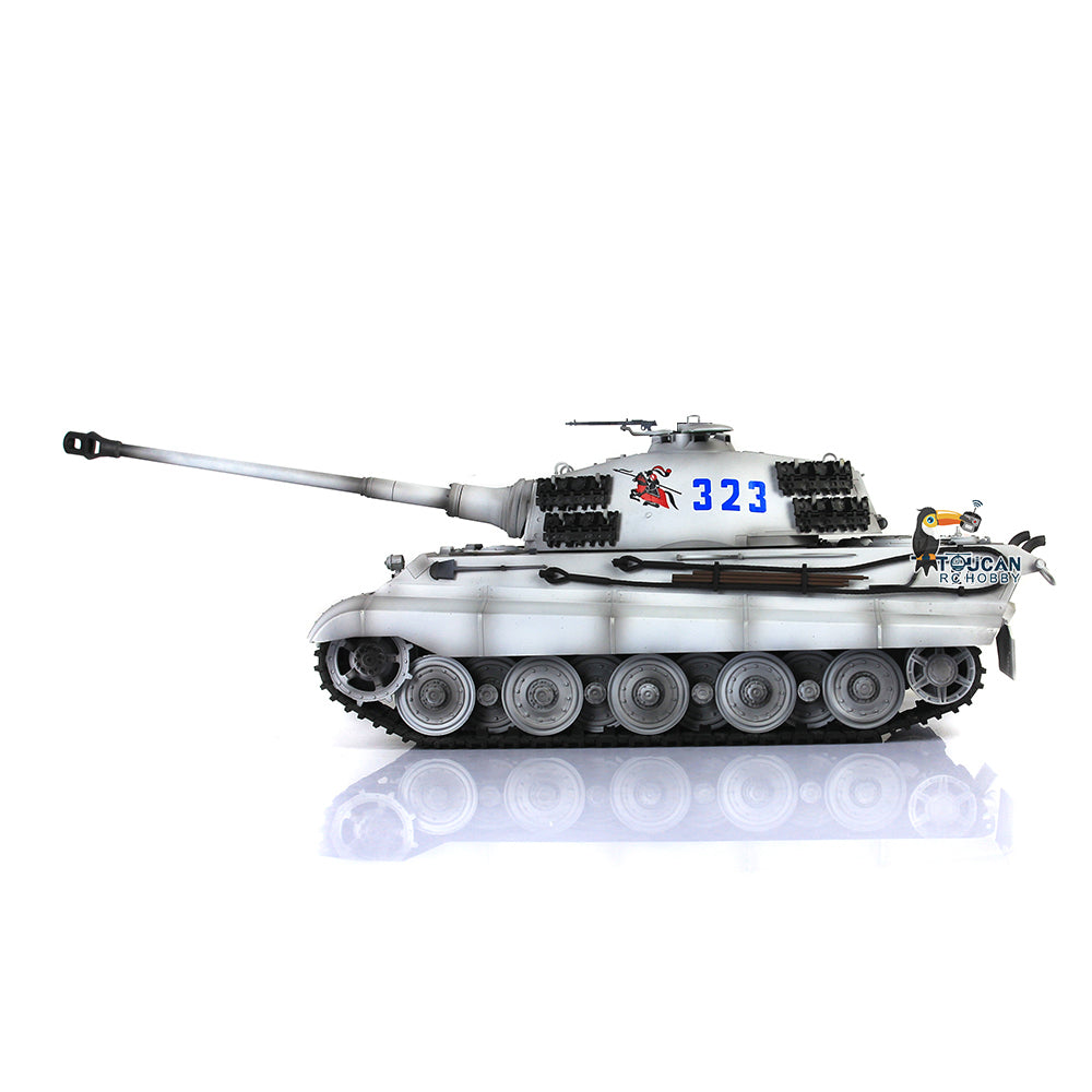 Henglong 1/16 7.0 Customized 3888A King Tiger RTR RC Tank 360 Turret Sounds Lights