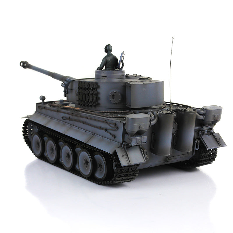 Henglong 1/16 7.0 Tiger I 3818 RTR RC Tank Barrel Recoil 360 Degree Turret BB IR Smoke Sounds Lights Metal Tracks Drive Road Idler Wheels