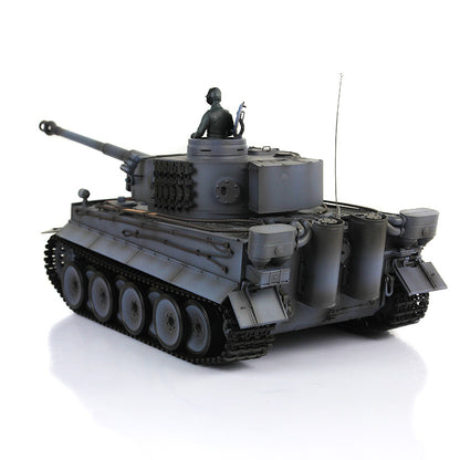 Henglong 1/16 7.0 Tiger I 3818 RTR RC Tank Barrel Recoil 360 Degree Turret BB IR Smoke Sounds Lights Metal Tracks Drive Road Idler Wheels