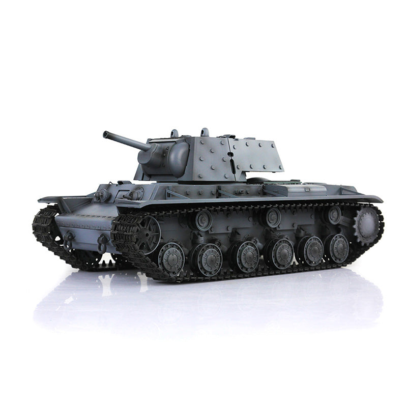 2.4G Henglong 1/16 7.0 Upgraded Soviet KV-1 3878 RTR RC Tank BB IR Light Sound Smoke 340 Degree Turret Metal Drive Idler Wheels Tracks Gearbox