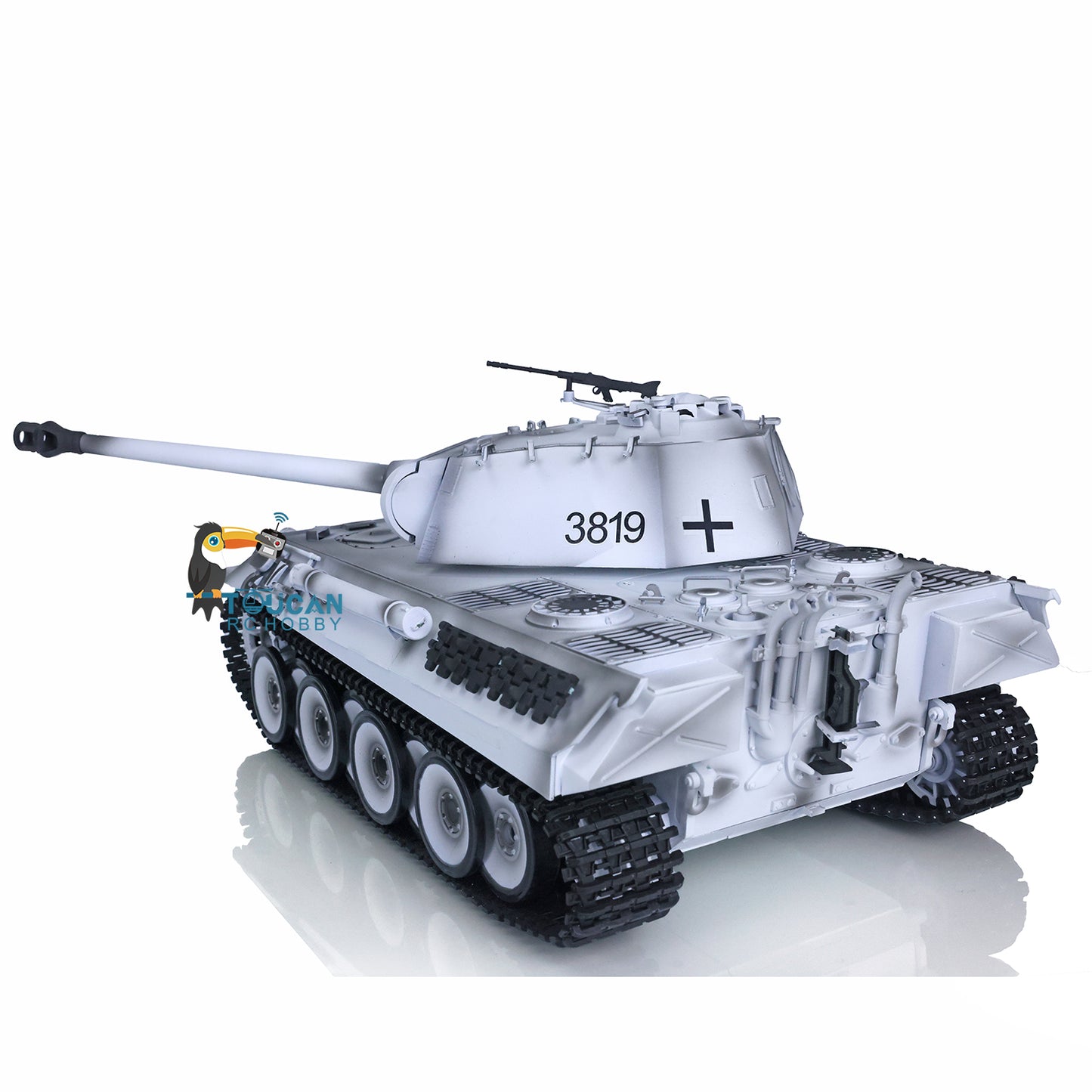 Henglong 1/16 Customized RC Tank TK7.0 German Panther Tank 3819 w/ 360 Degrees Rotating Turret Metal Tracks Sprocket Road Wheels