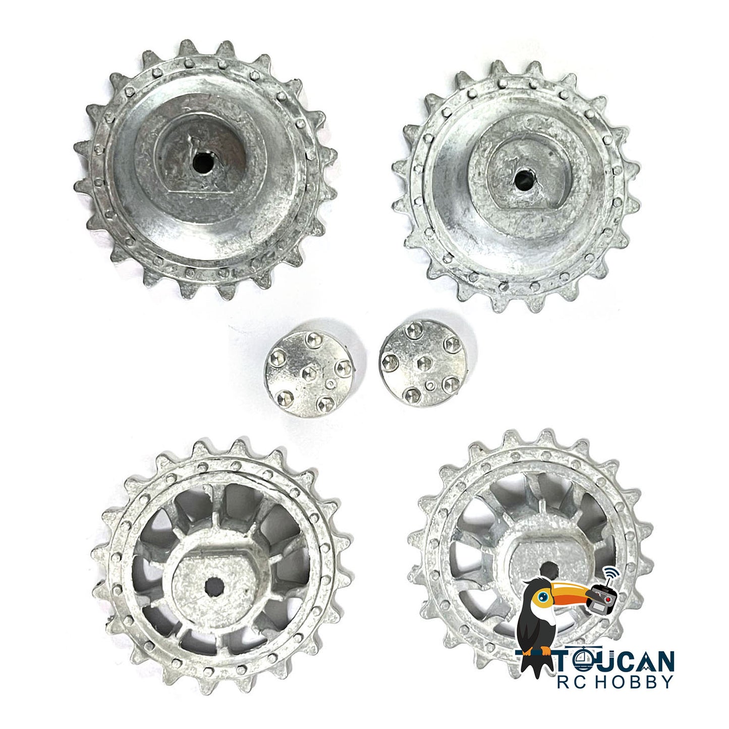 US Stock 1 Pair Metal Sprockets Drive Wheel for Heng Long 1/16 RC Battle Tanks German Tiger I 3818 Panther 3819 Military Armored Vehicle Parts