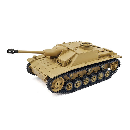 2.4G Henglong 1/16 7.0 Plastic German Stug III RTR RC Tank Model 3868 BB IR Steel Gearbox 1800MAH Battery Radio Sound Lights