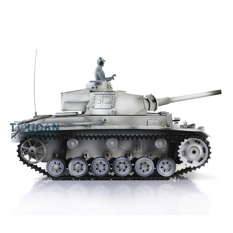 Henglong 1/16 7.0 Customized Panzer III L RTR RC Tank Model 3848 w/ 360 Degrees Rotating Turret Metal Tracks Idler Sprocket Road Wheels