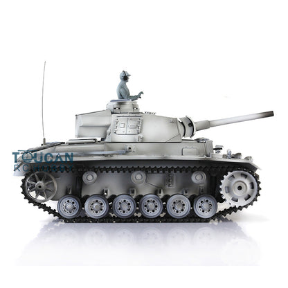 2.4G Henglong 1/16 Snow 7.0 Upgraded Panzer III L RTR RCC Radio Control Tank 3848 Metal Tracks Sprocket Wheels Infrared Combating System