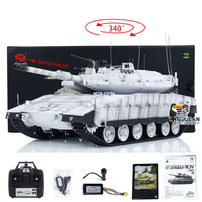 Heng Long 1/16 RC 3958 Main Battle Tank IDF Merkava MK IV Remote Control Military Tanks BB Unit Infrared Combat Barrel Recoil Metal Suspension Arms