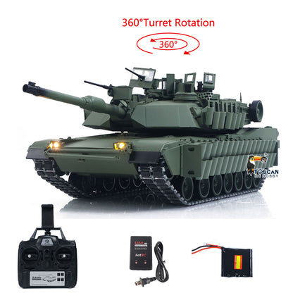 IN Stock TOUCAN 1/16 Full Metal USA Abrams M1A2 RTR RC Tank 3918 TUSK II Dual Flow Gearbox 360 Degrees Turret Barrel Recoil FPV BB IR Smoke