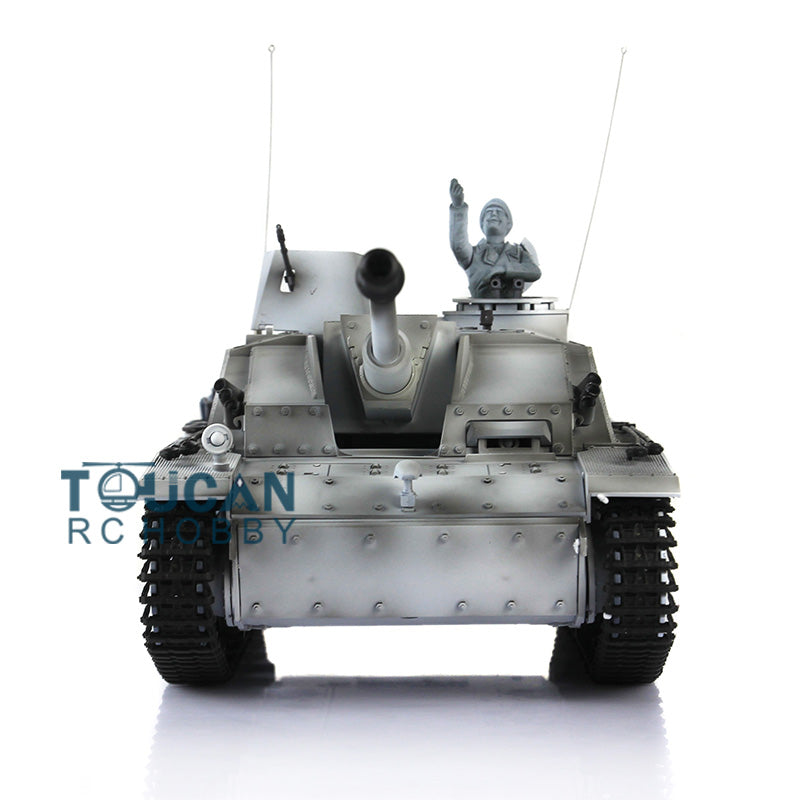 2.4G Henglong 1/16 Scale 7.0 Plastic German Stug III RTR RC Tank Model 3868 Remote Control Vehicle Metal Barrel Infrared Combating System