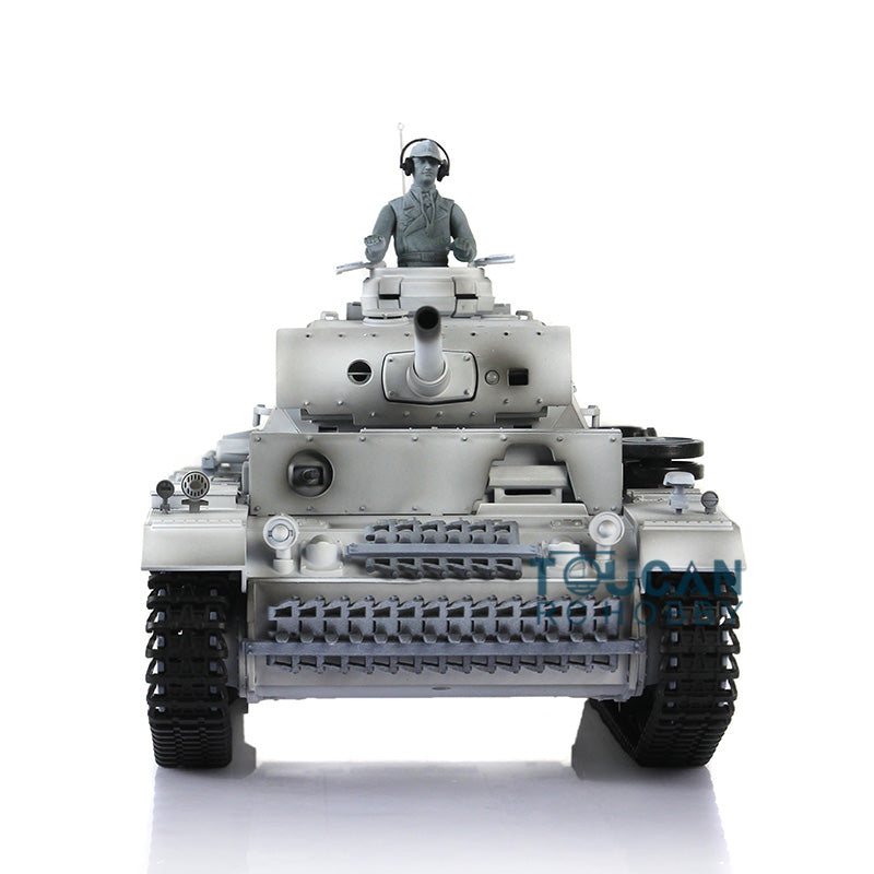 Henglong 1/16 Snow 7.0 Customized Panzer III L RTR RC Tank 3848 Metal Tracks Road Wheels 360 Degree Turret Rotation Infrared Combating System
