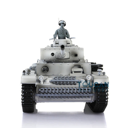 Henglong 1/16 Snow 7.0 Customized Panzer III L RTR RC Tank 3848 Metal Tracks Road Wheels 360 Degree Turret Rotation Infrared Combating System
