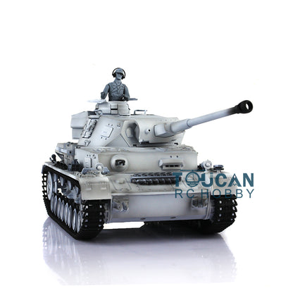2.4G Henglong 1/16 Snow 7.0 Upgraded Panzer IV F2 RTR RC Tank 3859 Metal Tracks Sprocket Wheels Barrel Infrared Combating System